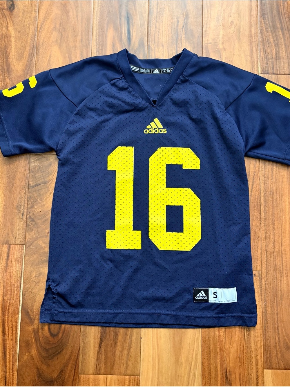 adidas Navy & Yellow Michigan Team Jersey , #16